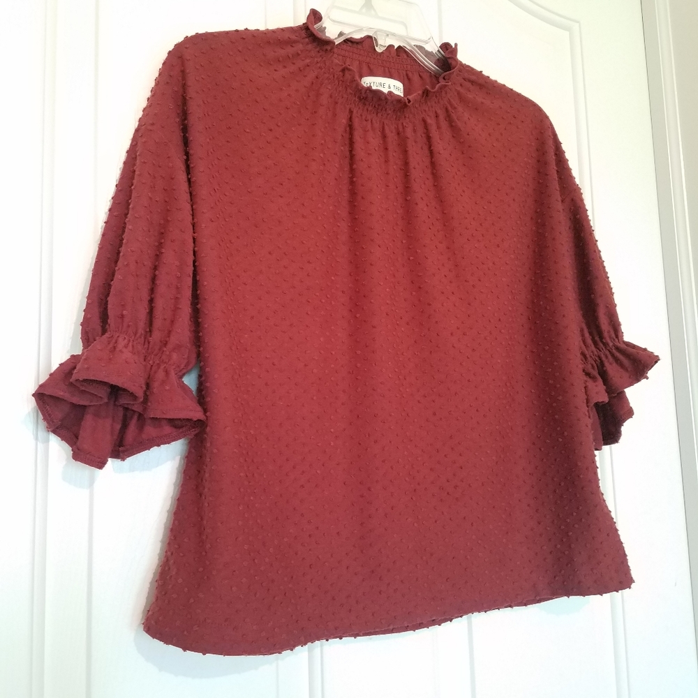 Madewell Texture & Thread Ruffle Top Size Small - Picture 3 of 11